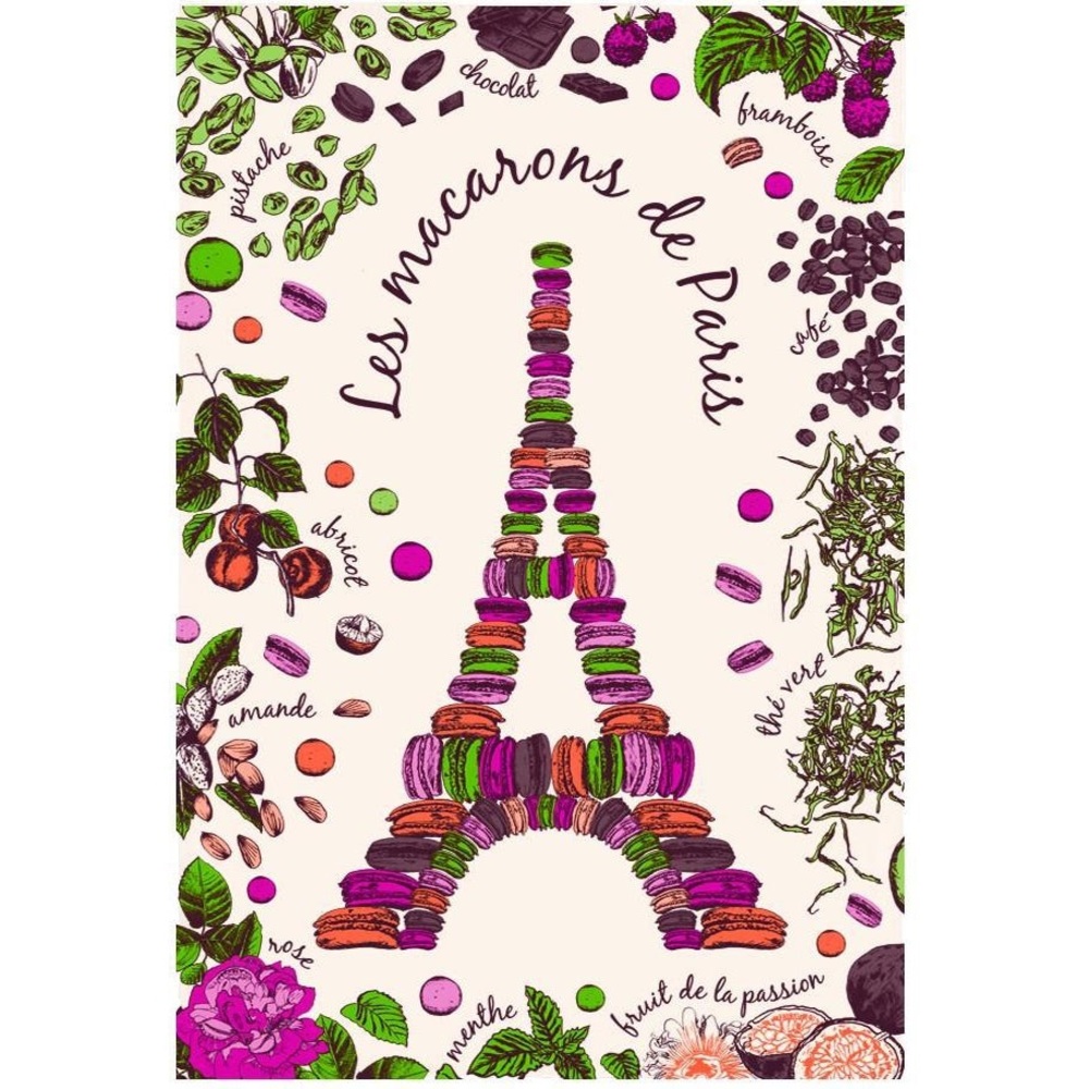 Torchons & Bouchons Les Macarons de Paris Cotton TeaTowel. This listing …